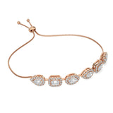 Fancy Shape Half Halo Bracelet