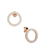 Pave Circle Earrings