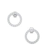 Pave Circle Earrings