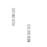 Emerald Cut Hoop Earrings