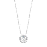 Classic Round Diamond Bezel Necklace