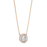 Round Diamond Halo Necklace