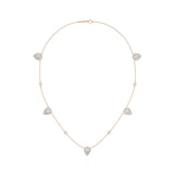 5 Pear Halo Necklace