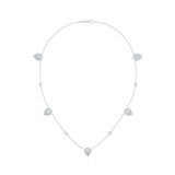 5 Pear Halo Necklace