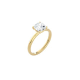 4 Prong Cushion Cut Classic Ring YG