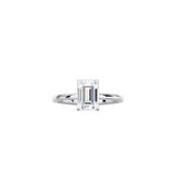 4 Prong Emerald Cut Classic Ring WG