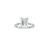 4 Prong Emerald Cut Classic Ring WG