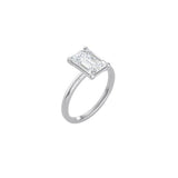 4 Prong Emerald Cut Classic Ring WG