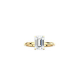 4 Prong Emerald Cut Classic Ring YG