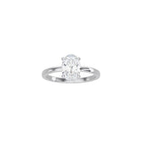 4 Prong Oval Cut Classic Ring WG