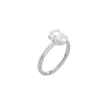 4 Prong Oval Cut Classic Ring WG