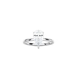 4 Prong Pear Shape Classic Ring WG