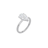 4 Prong Pear Shape Classic Ring WG