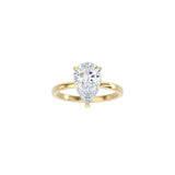 4 Prong Pear Shape Classic Ring YG