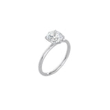 6 Prong Cushion Cut Classic Ring WG