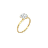 6 Prong Cushion Cut Classic Ring YG