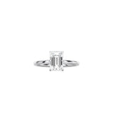 6 Prong Emerald Cut Classic Ring WG