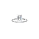 6 Prong Emerald Cut Classic Ring WG