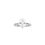 6 Prong Oval Cut Classic Ring WG