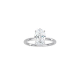 6 Prong Oval Cut Classic Ring WG