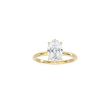 6 Prong Oval Cut Classic Ring YG