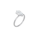 6 Prong Pear Shape Classic Ring WG