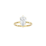 6 Prong Pear Shape Classic Ring YG