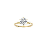 6 Prong Round Classic Ring YG