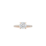 Classic Cushion Cut 4 Prong Ring with Pavé Band RG