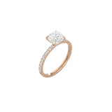 Classic Cushion Cut 4 Prong Ring with Pavé Band RG