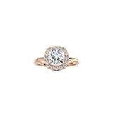 Cushion Cut Halo Engagement Ring RG