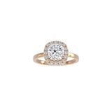 Cushion Cut Halo Engagement Ring RG