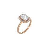 Emerald Cut Halo Engagement Ring RG