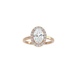 Oval Cut Halo Engagement Ring RG