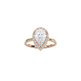 Pear Shape Halo Engagement Ring RG