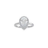 Pear Shape Halo Engagement Ring WG