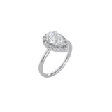 Pear Shape Halo Engagement Ring WG