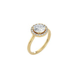 Round Halo Engagement Ring YG