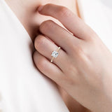 Cushion Cut Cathedral Setting Ring RG