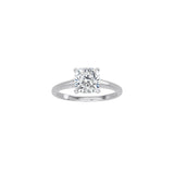 Cushion Cut Cathedral Setting Ring WG