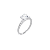 Cushion Cut Cathedral Setting Ring WG