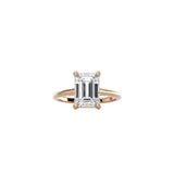 Emerald Cut Cathedral Setting Ring RG