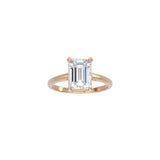 Emerald Cut Cathedral Setting Ring RG