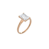 Emerald Cut Cathedral Setting Ring RG