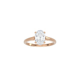 Oval Cut Cathedral Setting Ring RG