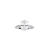 Oval Cut Cathedral Setting Ring WG