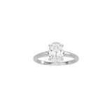 Oval Cut Cathedral Setting Ring WG