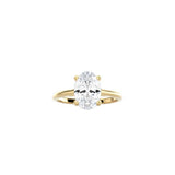 Oval Cut Cathedral Setting Ring YG