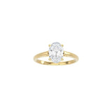 Oval Cut Cathedral Setting Ring YG