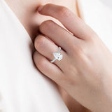 Pear Shape Cathedral Setting Ring WG